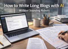 How to Write Long Blogs with AI Without Sounding Robotic (2026)